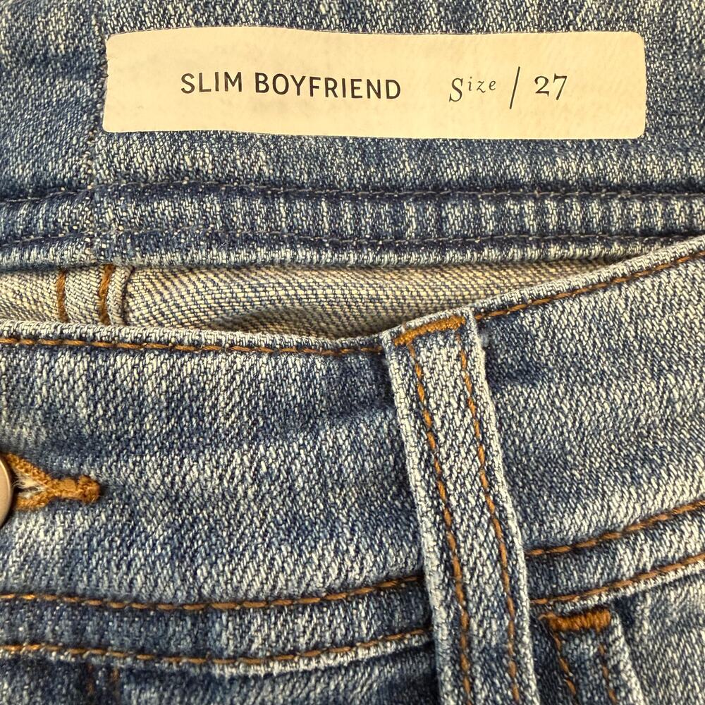 Anthropologie Pilcro Women’s jeans, slim boyfriend, distressed, light wash, 27 - Picture 7 of 8
